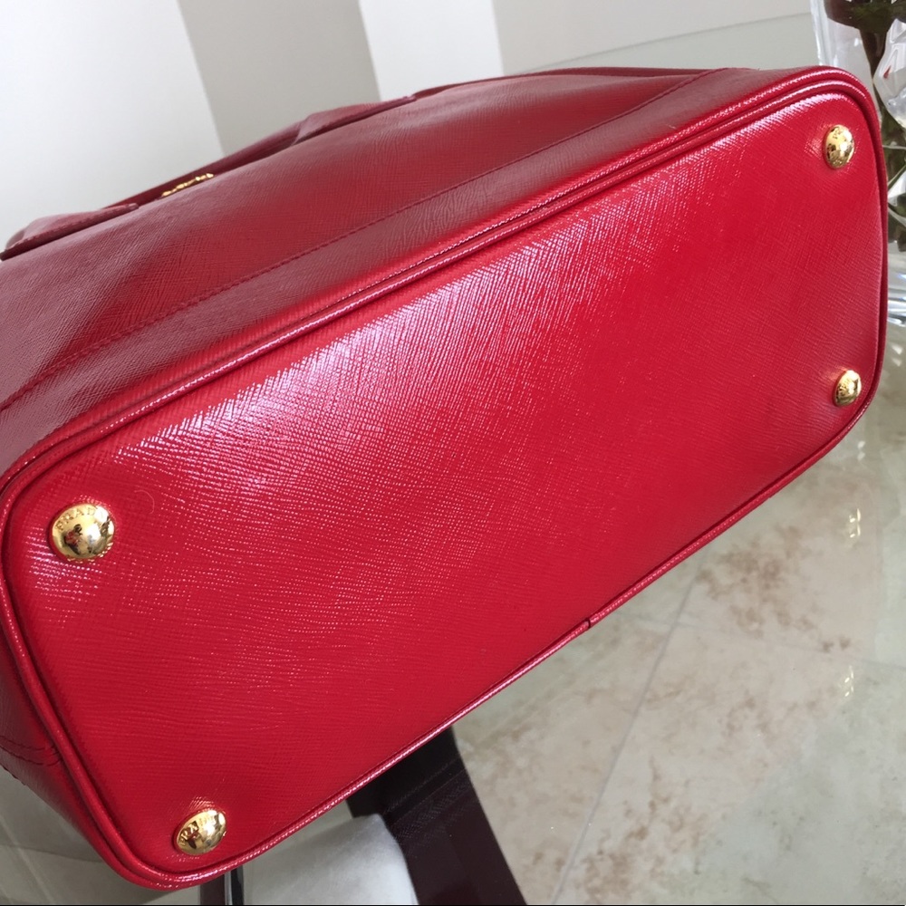 Prada Red Saffiano Tote - Picture 8 of 10